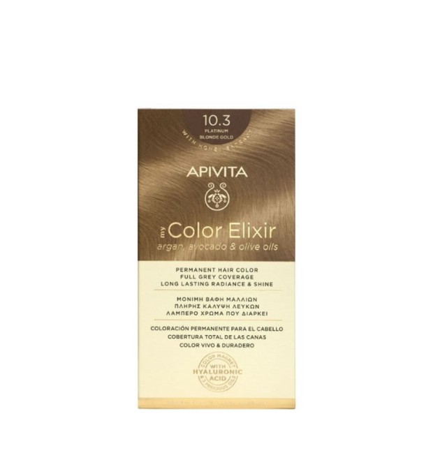 Apivita My Color Elixir Μόνιμη Βαφή Μαλλιών 10.3 ΚΑΤΑΞΑΝΘΟ ΜΕΛΙ