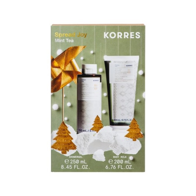 Korres PROMO Spread Joy Mint Tea Shower Gel Αφρόλουτρο Πράσινο Τσάι 250ml & Body Milk Ενυδατικό Γαλάκτωμα Σώματος 200ml