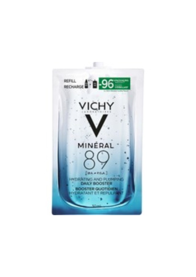 Vichy Mineral 89 Hydrating & Plumping Daily Booster Serum Refill Ορός Προσώπου για Ενυδάτωση & Ελαστικότητα - Ανταλλακτική Συσκευασία, 50ml