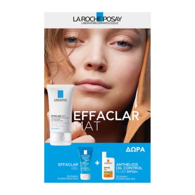 La Roche Posay Promo Effaclar Mat 40ml & Effaclar Gel 50ml & Anthelios Oil Correct Spf50+, 3ml
