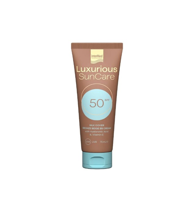 Luxurious Sun Care Silk Cover Bronze Beige with Hyaluronic acid Spf50, 75ml