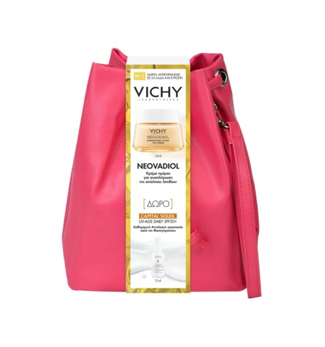 Vichy Set Neovadiol Peri Meno Day Cream + Δώρο Capital Soleil SPF50+ UV-AGE Daily 15ml + Τσαντάκι 1τμχ.