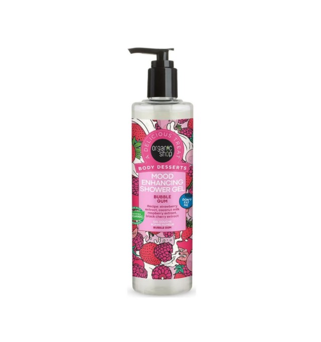 Natura Siberica Organic Shop Body Desserts Mood Enhancing Shower Gel Bubble Gum, 280ml