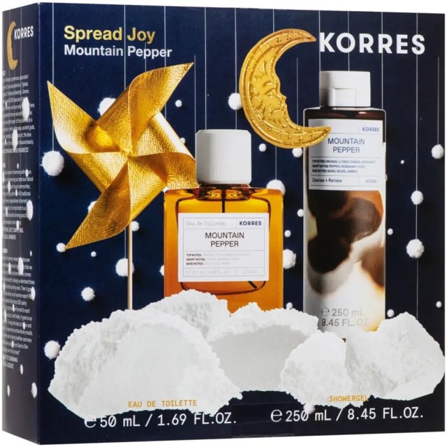 Korres Promo Spread Joy Με Mountain Pepper Eau De Toilette Ανδρικό Άρωμα 50ml & Mountain Pepper Showergel Αφρόλουτρο 250ml
