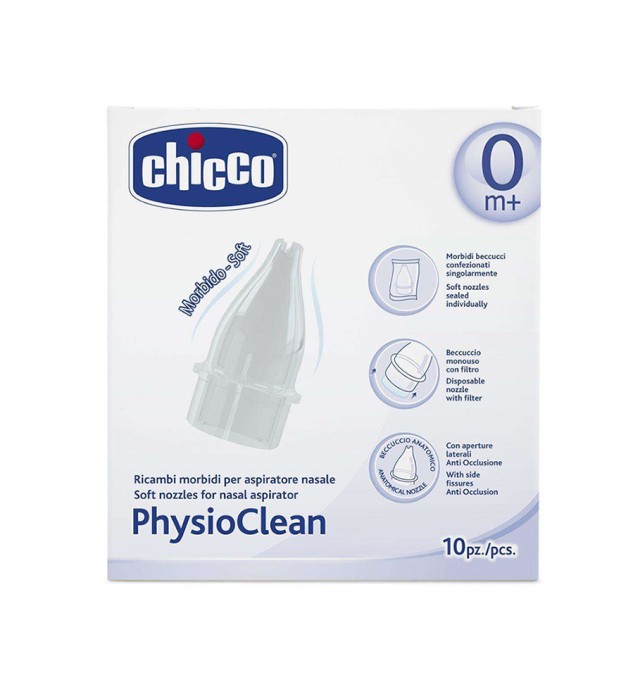 Chicco PhysioClean Ανταλλακτικά Για τον Ρινικό Αναρροφητήρα 10τμχ