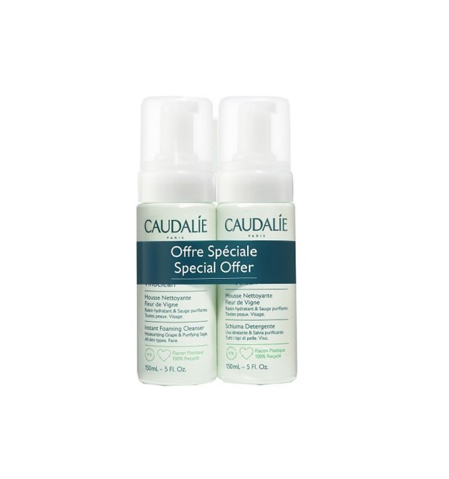 Caudalie Vinoclean Instant Foaming Cleanser 150ml, 2 τμχ.