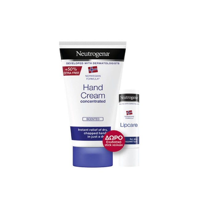 Neutrogena Hand cream με άρωμα 75ml + Ενυδατικό balm χειλιών