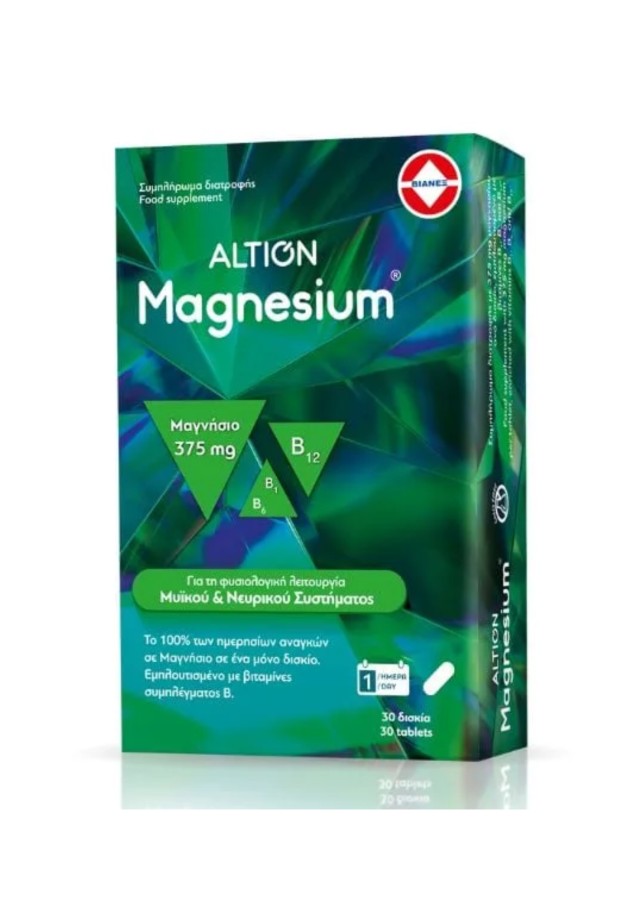 Altion Magnesium Συμπλήρωμα Διατροφής με Μαγνήσιο 375mg, 30tabs