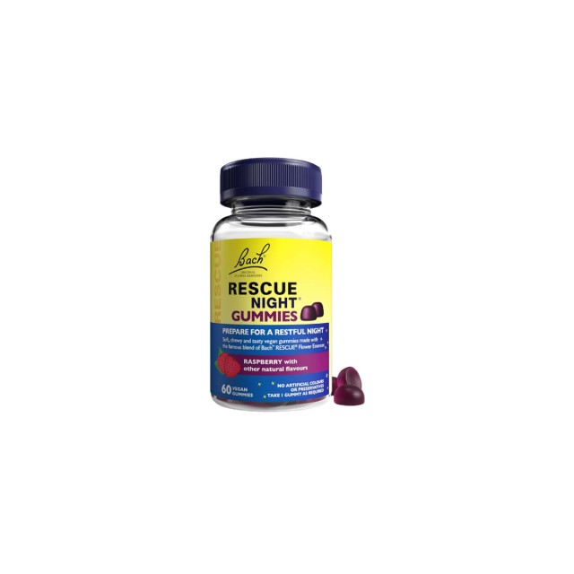 Power Health Bach Rescue Night Gummies Raspberry, 60τεμ