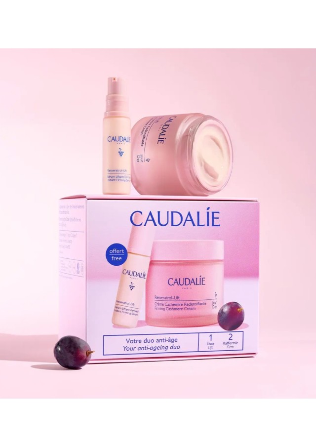Caudalie Resveratrol-Lift Firming Cashmere Συσφιγκτική & Αντιρυτιδική Κρέμα Ημέρας, 50ml & Δώρο Instant Firming Αντιρυτιδικός & Συσφιγκτικός Ορός Προσώπου, 10ml, 1σετ