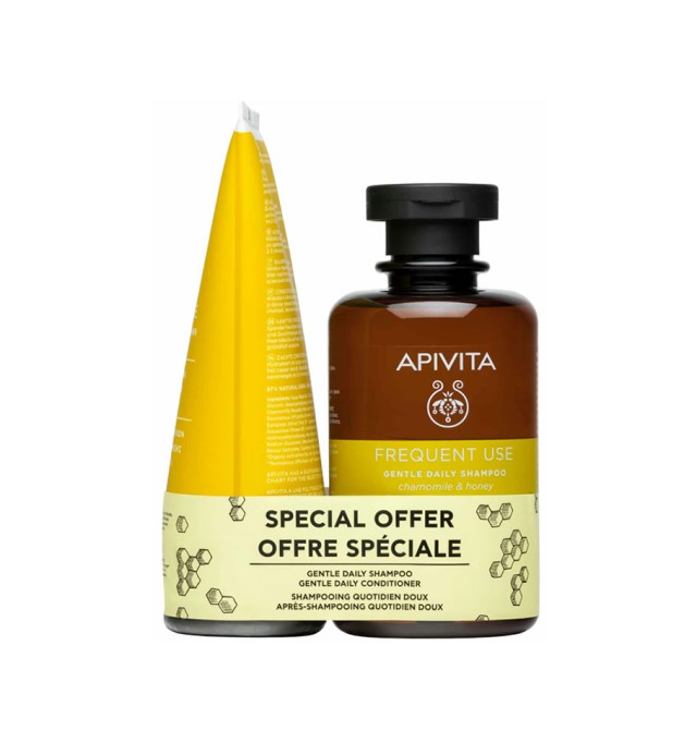 Apivita Promo Frequent Use Gentle Daily Shampoo 250ml & Conditioner 150ml