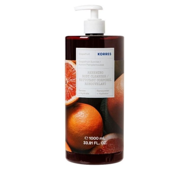 Korres Renewing Body Cleanser Aναζωογονητικό Αφρόλουτρο με Άρωμα Grapefruit, 1000ml
