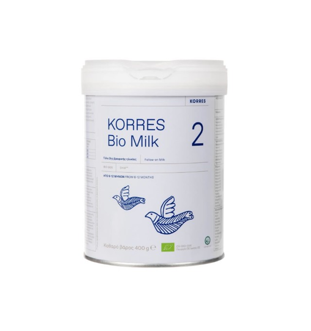 Korres Bio Milk 2 Βιολογικό Αγελαδινό Γάλα για Βρέφη 6-12 μηνών 400gr