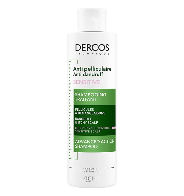 Vichy Dercos  Anti Dandruff Shampoo Sensitive Σαμπουάν για τη Ρύθμιση της Ξηροδερμίας & της Πιτυρίδας, 200ml