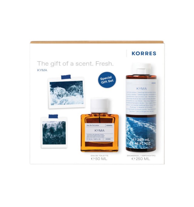 Korres Promo Κύμα Eau De Toilette Ανδρικό Άρωμα, 50ml & Shower Gel Αφρόλουτρο, 250ml