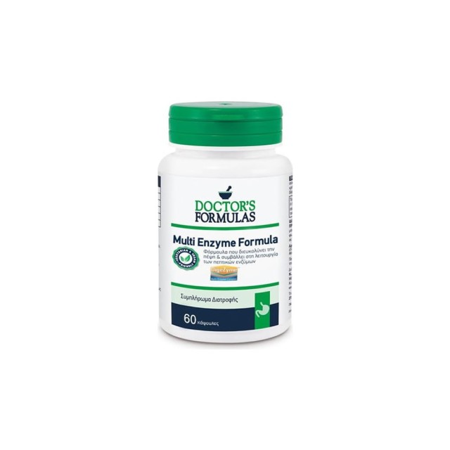 Doctors Formulas Multi Enzyme Formula για την Καλύτερη Λειτουργία της Πέψης & των Πεπτικών Ενζύμων, 60 caps