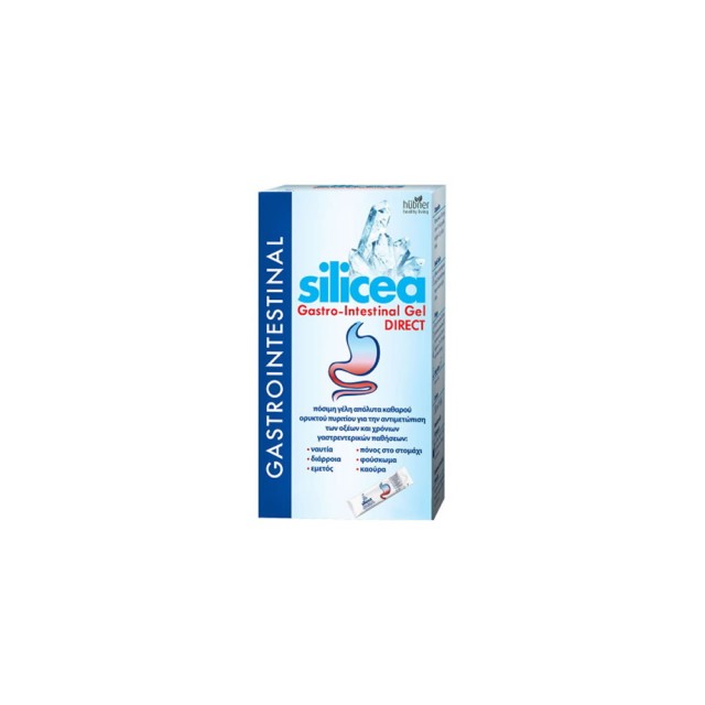 Hubner Silicea Gastro-Intestinal Gel Direct για Άμεση Αντιμετώπιση Οξέων & Χρόνιων Γαστρεντερικών Παθήσεων, 6 x 15ml