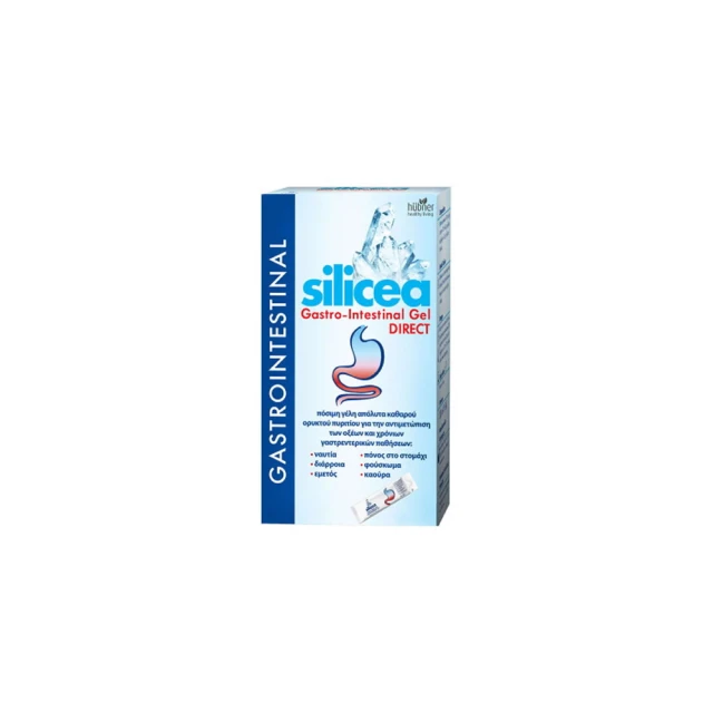 Hubner Silicea Gastro-Intestinal Gel Direct για Άμεση Αντιμετώπιση Οξέων & Χρόνιων Γαστρεντερικών Παθήσεων, 6 x 15ml