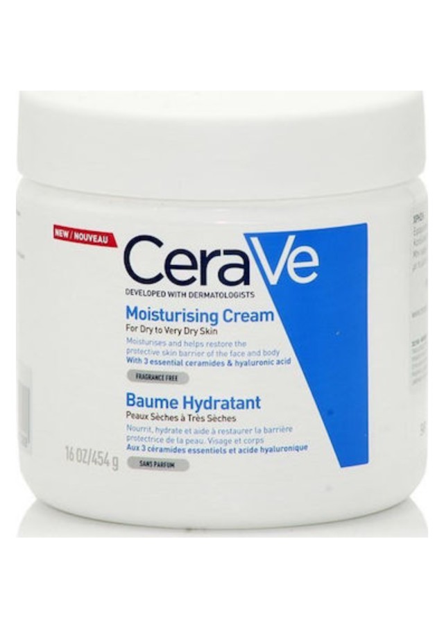 Cerave Moisturizing Cream Ενυδατική Κρέμα για Ξηρό/Πολύ Ξηρό Δέρμα, 454g