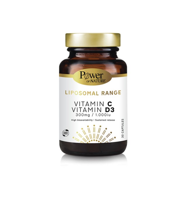 Power Health Liposomal Range Vitamin C 300mg + Vitamin D3 1000iu 30caps