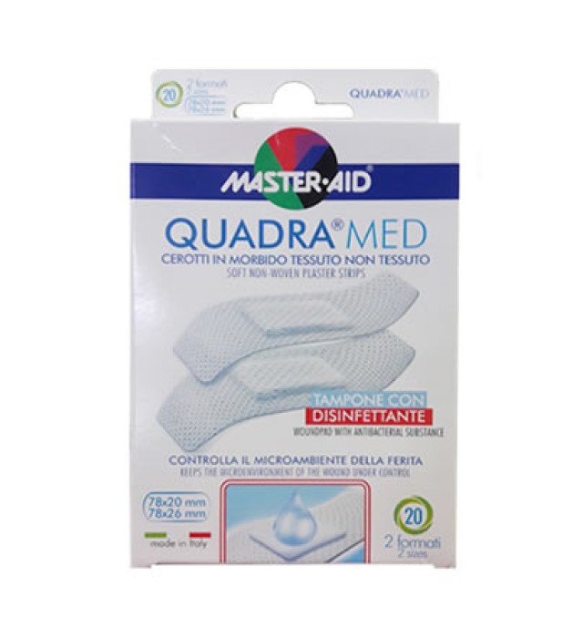 Master Aid Quadra Med 20 Strips 2 Μεγέθη