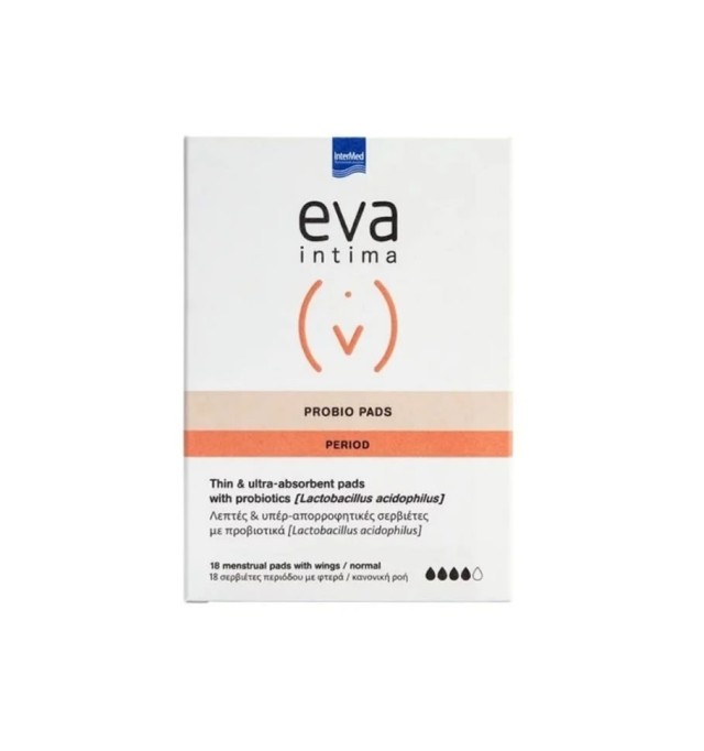 Intermed Eva Intima Probio Pads, 18τμχ