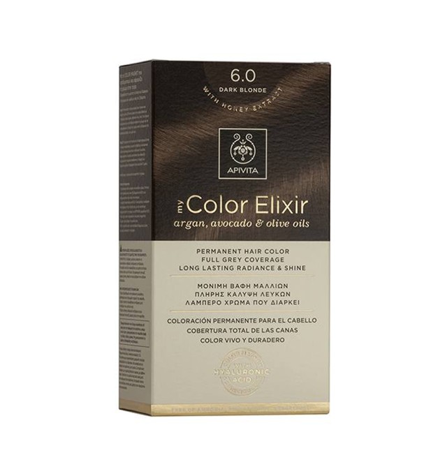 Apivita My Color Elixir Μόνιμη Βαφή Μαλλιών 6.0 ΞΑΝΘΟ ΣΚΟΥΡΟ