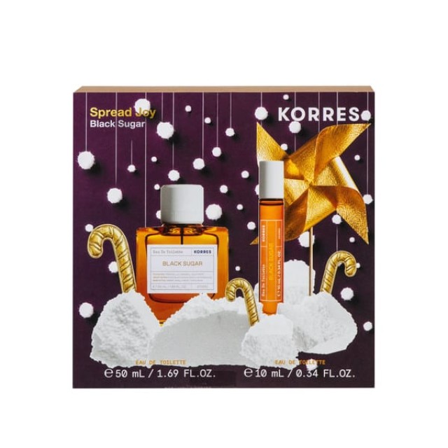 Korres Spread Joy Black Sugar Eau De Toilette 50 ml + Eau De Toilette 10 ml
