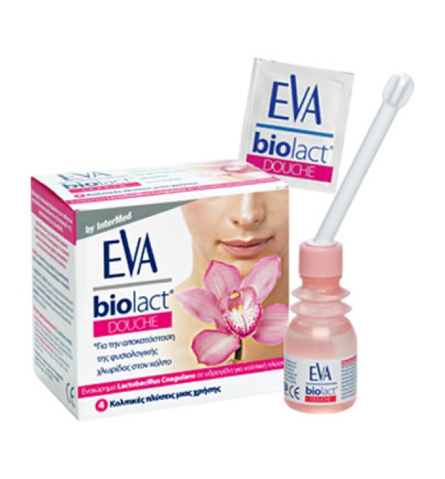 Eva Biolact Douche (4 συσκευές κολπικών πλύσεων & 4 φακελίσκοι)