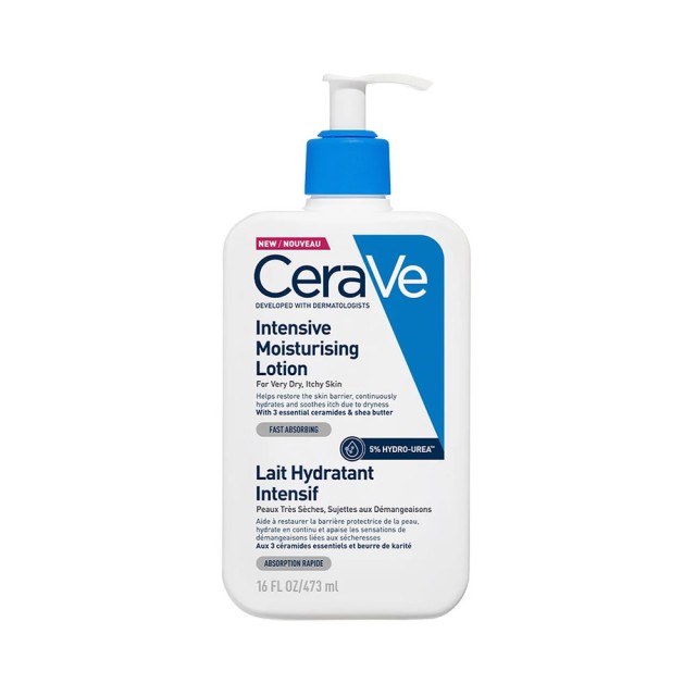 CERAVE INTENSIVE MOISTURISING LOTION ΕΝΥΔΑΤΙΚΉ ΛΟΣΙΌΝ ΓΙΑ ΤΟ ΠΟΛΎ ΞΗΡΌ ΔΈΡΜΑ ΜΕ ΚΝΗΣΜΌ ME 5% HYDRO UREA 473ML
