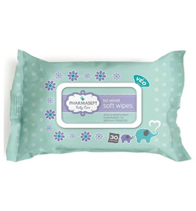 Pharmasept Baby Care Tol Velvet Soft Wipes 30τμχ