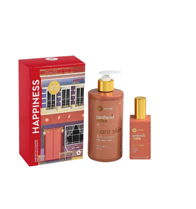 Panthenol Extra Set Happiness Limited Edition Bare Skin 3in1 Cleanser 500ml & Dark Shadows Eau De Toilette 50ml