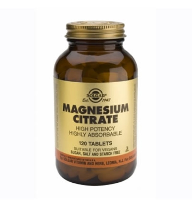 Solgar Magnesium Citrate 200mg tabs 120s