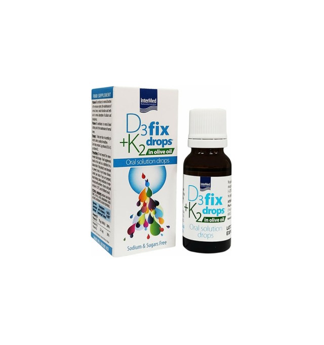 Intermed D3 + K2 Fix Drops in Olive Oil 12ml