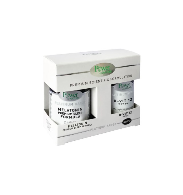 Power Health Set Platinum Range Melatonin Premium Sleep Formula 30caps + Δώρο Platinum Range B-Vit 12 1000mg 20tabs