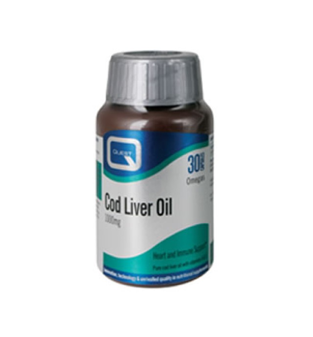 Quest Vitamins Cod Liver Oil 1000mg with vitamins A & D, 30s