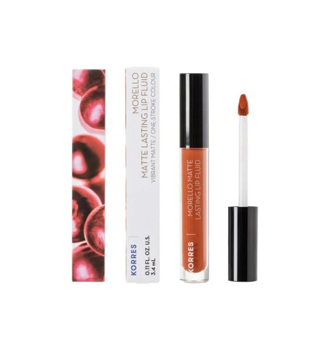 Korres Morello Matte Lasting Lip Fluid Νο.48 Velvet Caramel 3.4ml