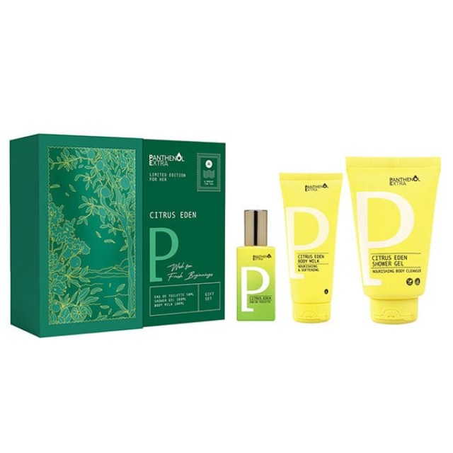 Panthenol Extra Promo Citrus Eden Eau de Toilette 50ml & Shower Gel 200ml & Body Milk 100ml