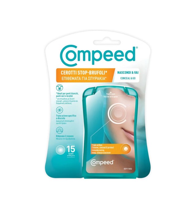 Compeed Επιθέματα για Σπυράκια για Καθαρισμό, Κάλυψη & Προστασία, 15τμχ