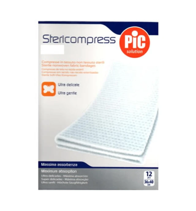 Pic Stericompress 12 Αποστειρωμένες Γάζες 36x40cm