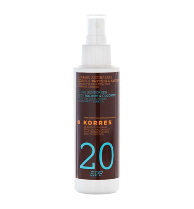 Korres Διάφανο Αντηλιακό Σώματος SPF20 150ml