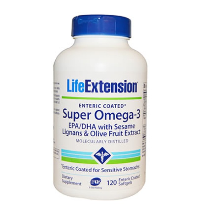 Life Extension Super Omega-3 EPA/DHA with Sesame Lignans & Olive Extract 120 softgels