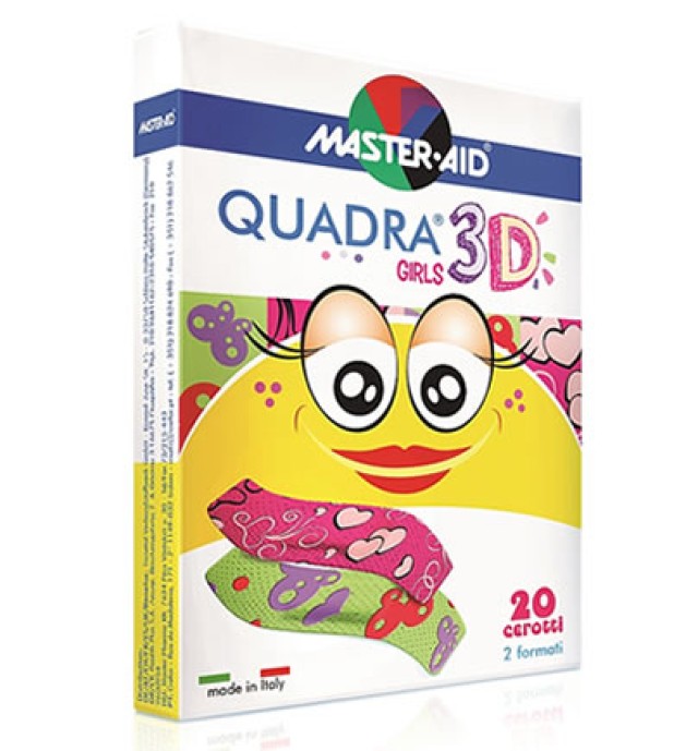 Master Aid Quadra 3D Girls 20τμχ.