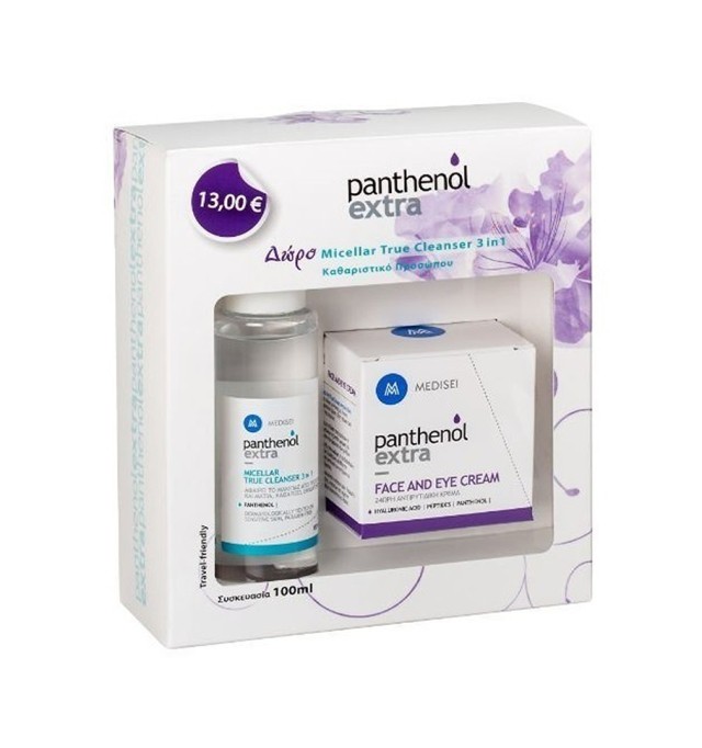 Panthenol Extra Face and Eye Cream 50ml & Micellar True Cleanser 3in1 100ml