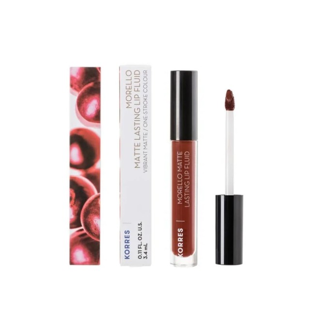 Korres Morello Matte Lasting Lip Fluid Νο.60 Chestnut 3.4ml