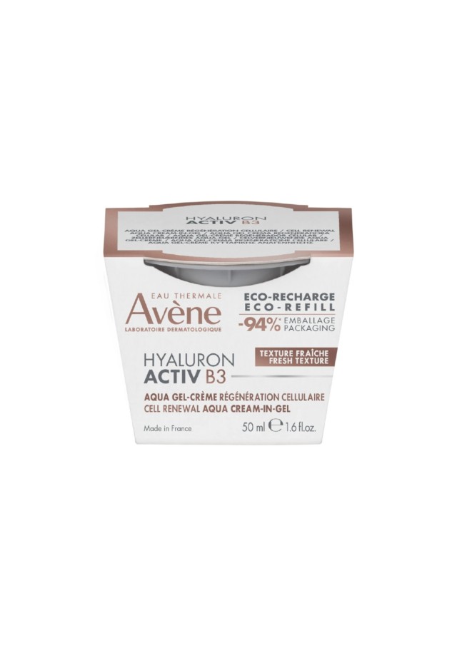 Avene Eau Thermale Hyaluron Activ B3 Refill Renewal Firming Aqua Cream-in-Gel Κρέμα-Τζελ Kυτταρικής Aνανέωσης - Ανταλλακτική Συσκευασία, 50ml