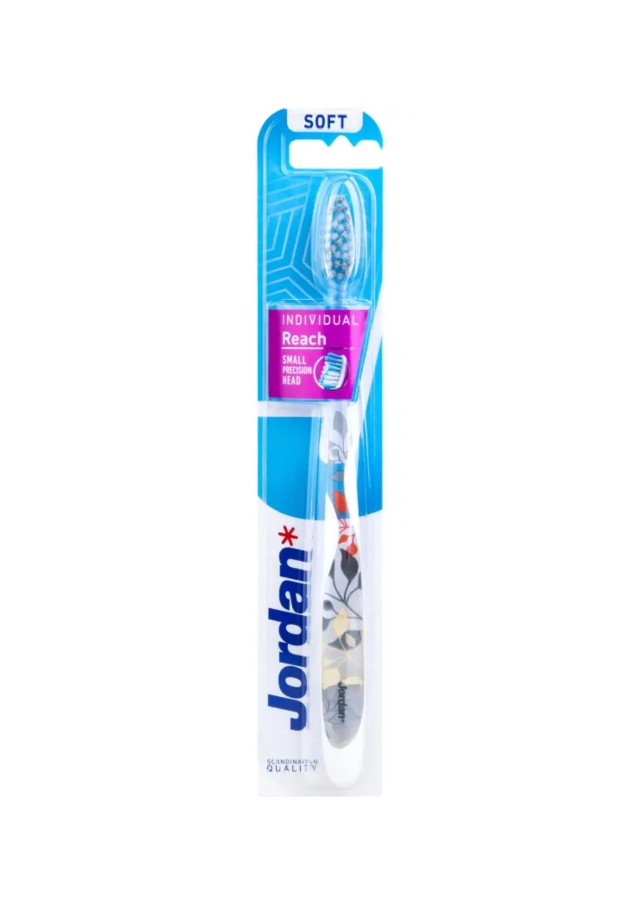 Jordan Individual Reach Toothbrush Soft Οδοντόβουρτσα Μαλακή, 1τεμ