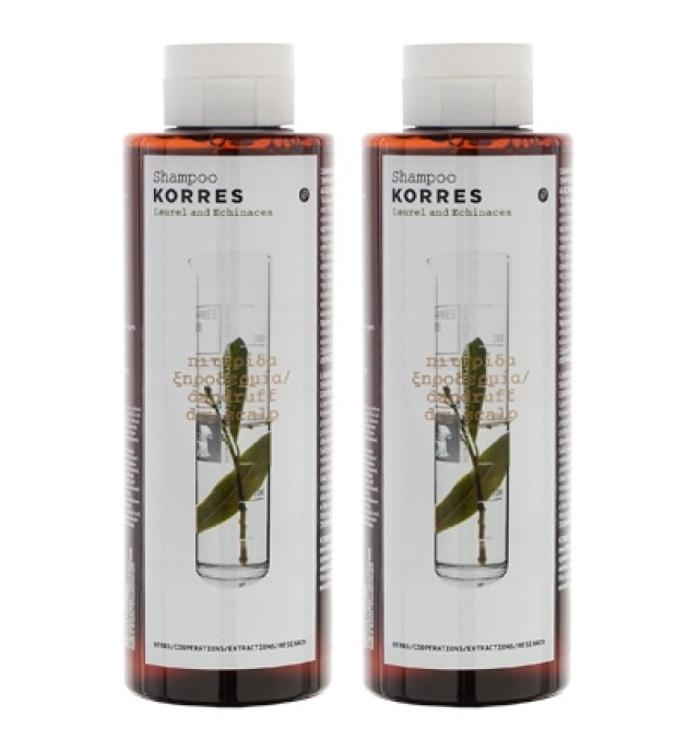 Korres Σαμπουάν Δάφνη & Echinacea 250ml, 1+1 ΔΩΡΟ