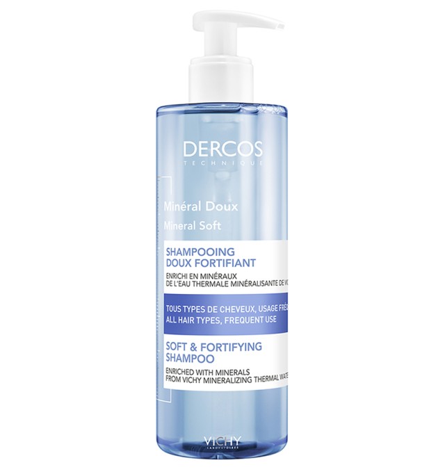 Vichy Dercos Mineral Suave Απαλό σαμπουάν με ιχνοστοιχεία 400ml