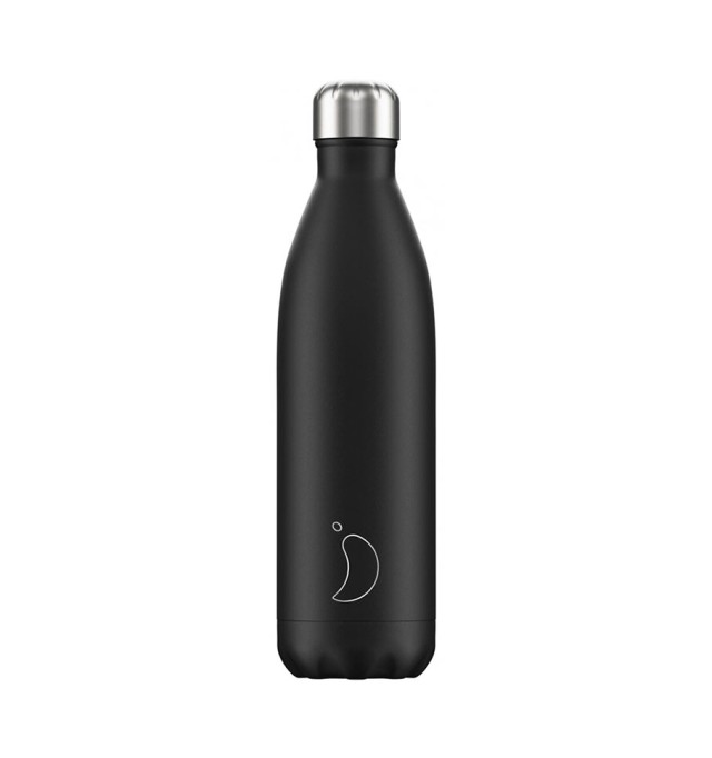 Chillys Bottle Black Matte Θερμός 750ML